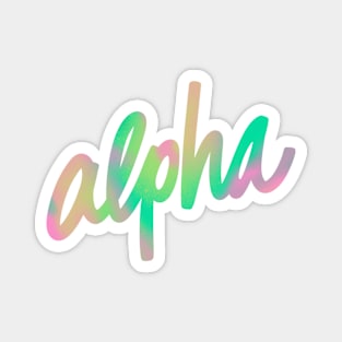 Greek Alphabet: alpha (pastels) Magnet