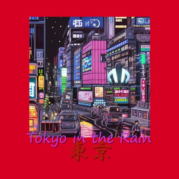 Japan Shibuya Tokyo in the Rain by Kana Kanjin by erizen