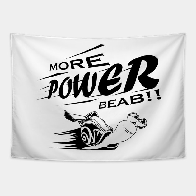 turbo snail speed more power babe Tapestry by ASAKDESIGNS