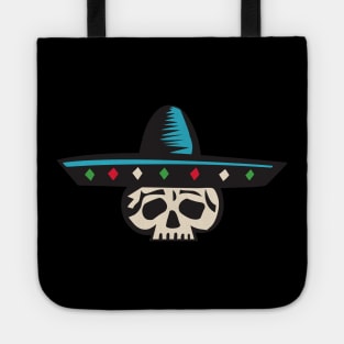 Mexican scull with hat Tote