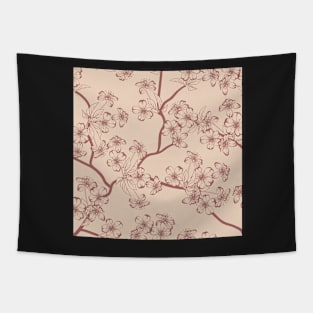 Japandi Cherry Blossom Tapestry