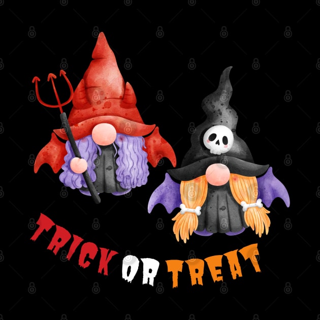 Trick or Treat Halloween! Cute Gnomes Halloween Witches Spooky Season Autumn Vibes Halloween Thanksgiving and Fall Color Lovers by BellaPixel