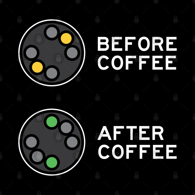 Railfan Railroad Signals Before Coffee After Coffee by Huhnerdieb Apparel