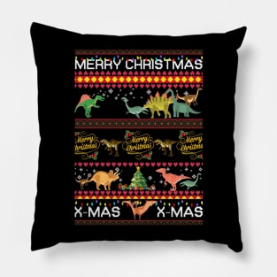 Saurus Christmas T shirt Funny For Cat Lovers Pillow