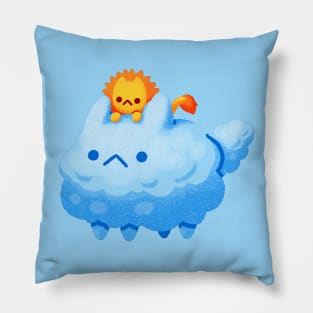 Cloud Cat and Sun Lion Pillow