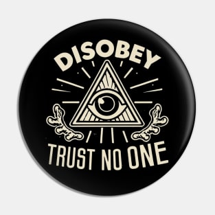 Disobey Trust No One Retro Pin