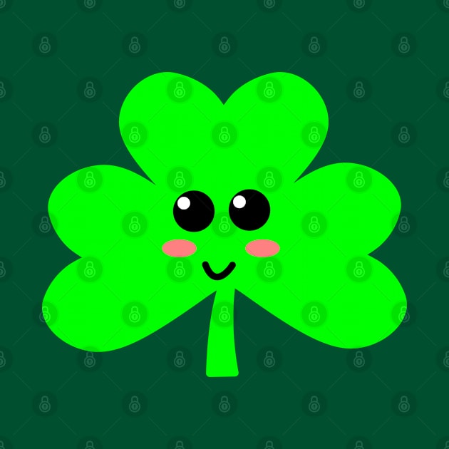 Cute Shamrock Clover St Patricks Day by POD Creations