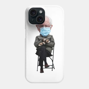 Bernie Sanders Sitting In A Folding Chair With Mittens At Inauguration 2021 Meme Phone Case