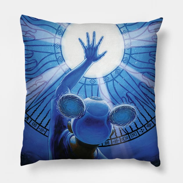 Ears of Virtue - original cover art Pillow by wonderwithinbooks64