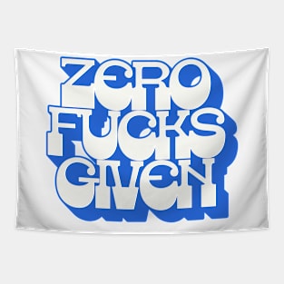 Zero Fucks Given Retro Style Design Tapestry