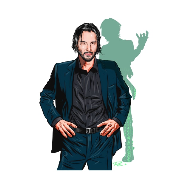 Keanu Reeves - An illustration by Paul Cemmick by PLAYDIGITAL2020