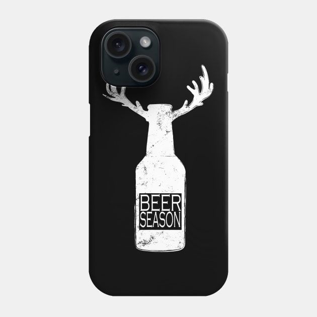 Beer Season Beer Bottle With Deer Antler Funny Beer Drinker Phone Case by FONSbually