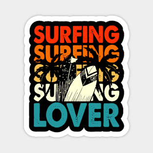 Surfing Lover T Shirt For Women Men Magnet