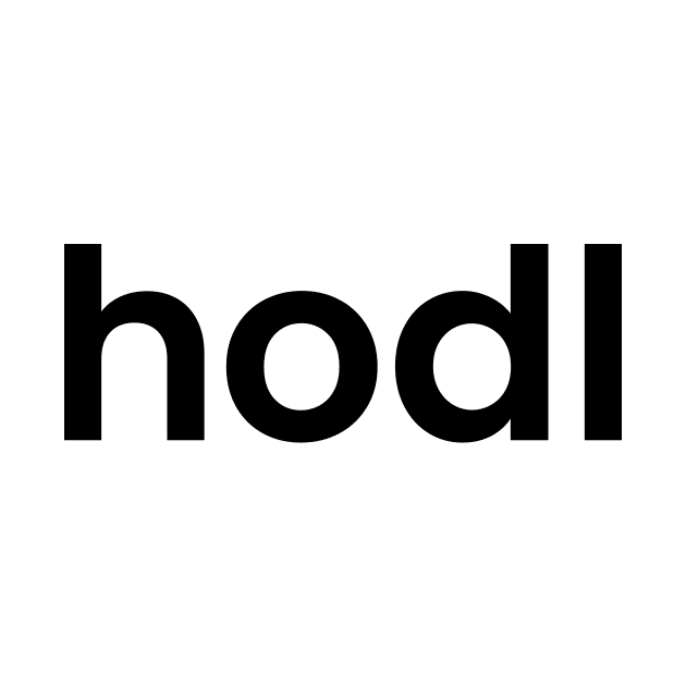 hodl on white background by lucybrownlane