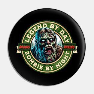 Zombie Bigfoot Pin