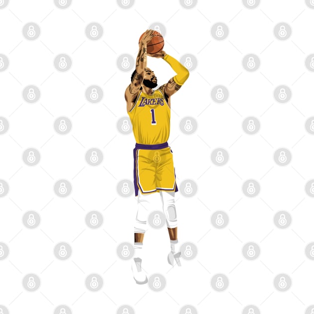 D'angelo Russell Lakers by knnthmrctn