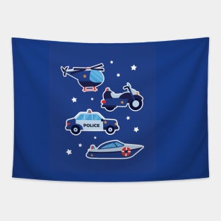 Police vehicles Tapestry