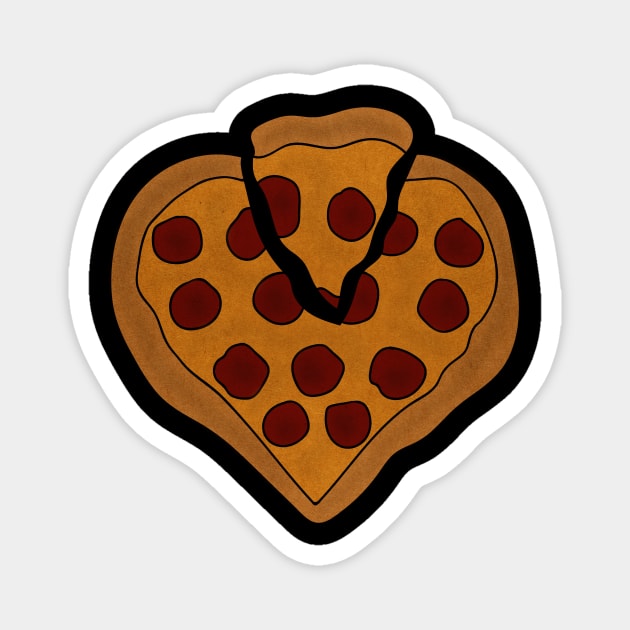 Pizza Love Heart, Pizza Lover Magnet by logiamerch