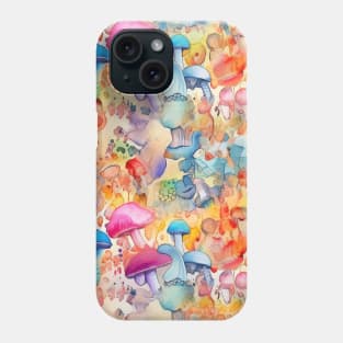 watercolor mushrooms Phone Case