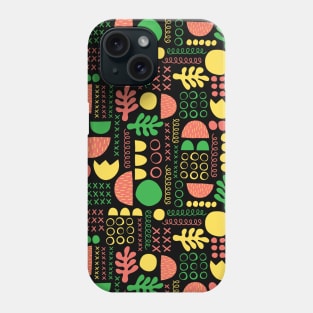 Papercut Collage Black Phone Case