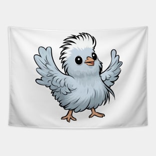 Lovely cartoon silkie chicken Tapestry