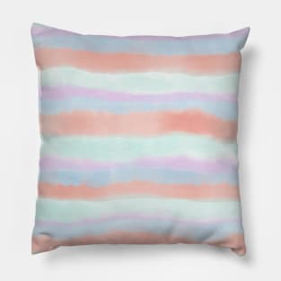 Pastel Rainbow Watercolour Print Pillow