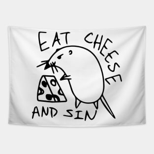 Eat Cheese and Sin Tapestry