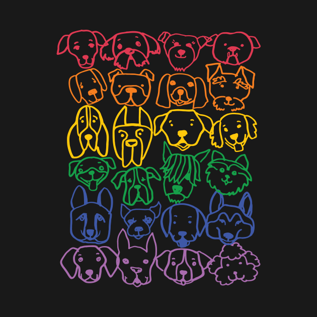 Rainbow Dogs by BigBridgeStudios