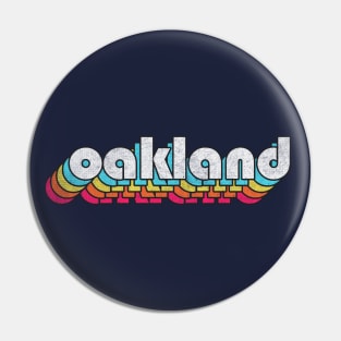 Oakland // Retro Typography Design Pin