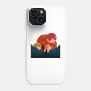 Man and wolf Phone Case