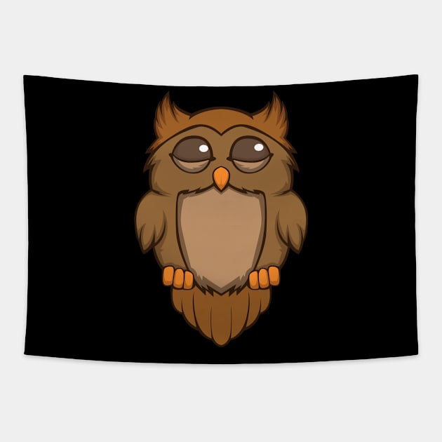 Sleeping Owl  - Cute Owls Tapestry by Shirtbubble