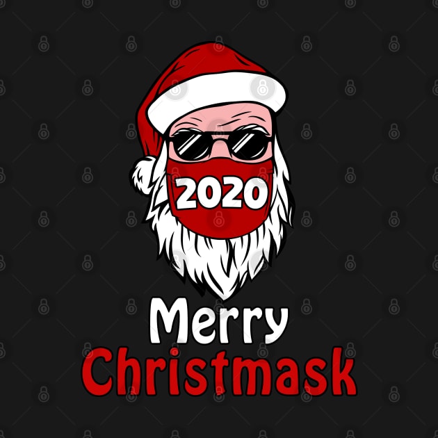 Merry Christmask 2020 Masked Santa For Christmas Pajamas Family Xmas by Herotee