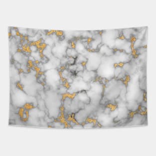 White Marble Gold Dust Tapestry