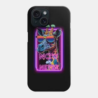 Neon Giraffe with Sunglasses Motivational quote Phone Case