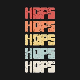 Vintage 70s HOPS Craft Beer Text T-Shirt