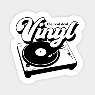 Vinyl Records - The Real Deal - Retro Record Player Turntable Magnet