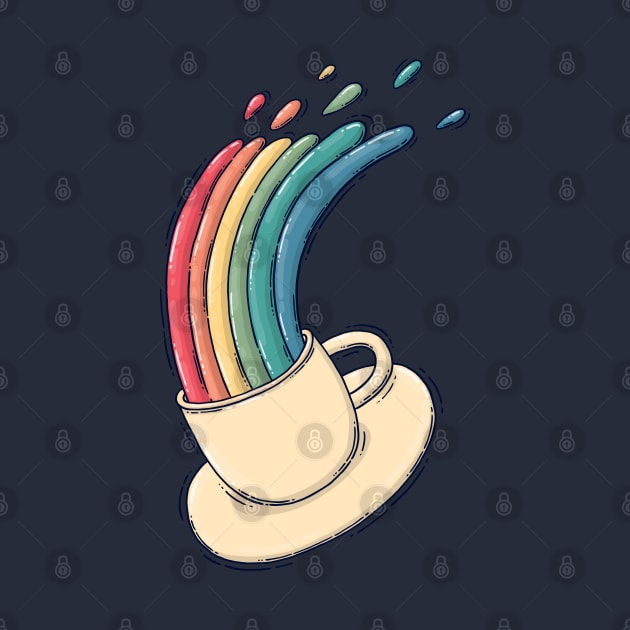 Rainbow Coffee Cup by Tania Tania