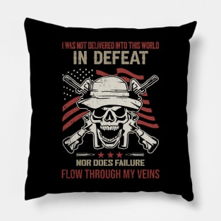 i was delivered into this world defeatveteran Pillow