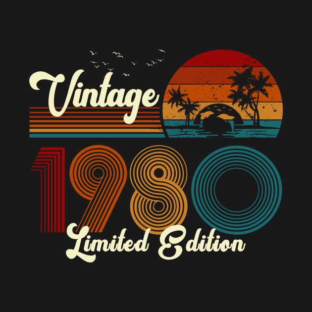 Vintage 1980 Shirt Limited Edition 40th Birthday Gift by Damsin