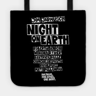 Night on Earth Tribute - Cinematic Masterpiece Apparel with Jarmusch's Legendary Cast Tote