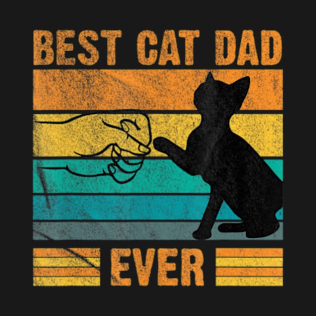 Best Cat Dad Ever Kitten Lover Fathers Day by StuSpenceart