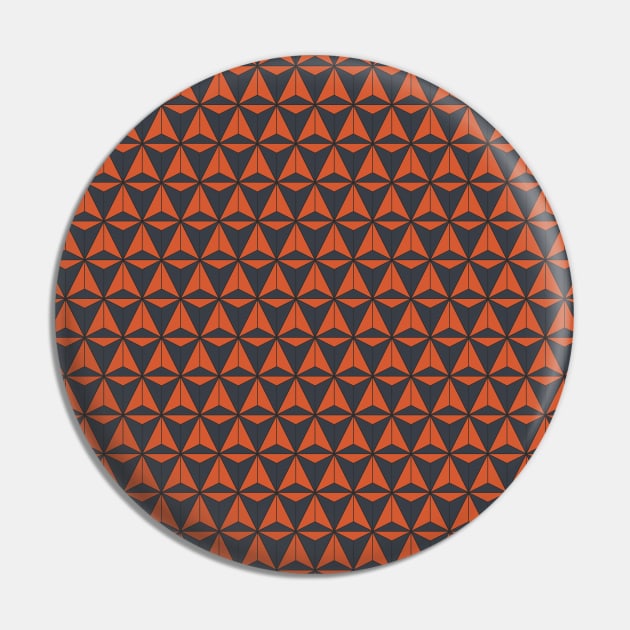 Spaceship Earth Geometric Pattern Halloween Pin by FandomTrading