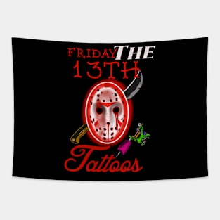 Friday the thirteenth tattoo Tapestry