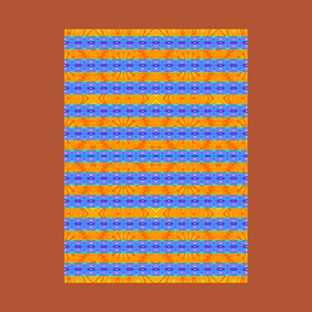 Orange and Blue Striped Pattern by Amanda1775