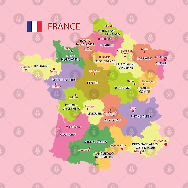 Administrative Map of France by AliJun