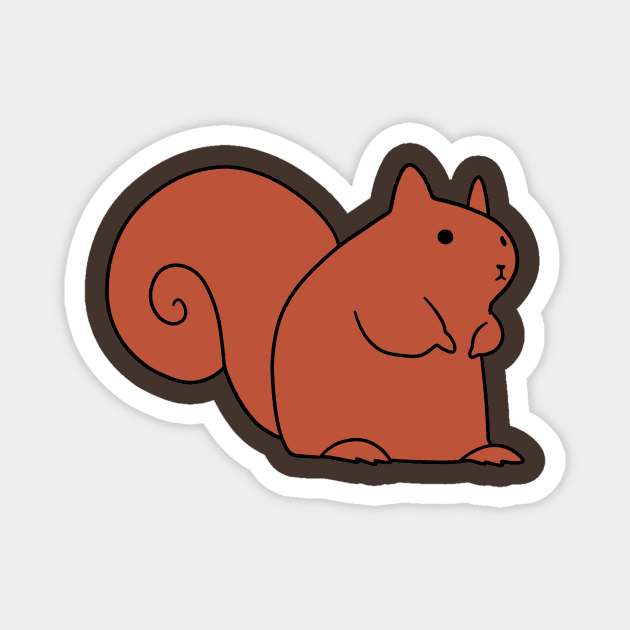 Cute Red Squirrel Magnet by saradaboru