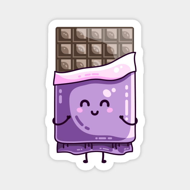 Kawaii Cute Chocolate Bar Magnet by freeves