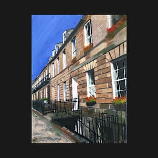 Edinburgh, Railings, Flowers, Shadows T-Shirt