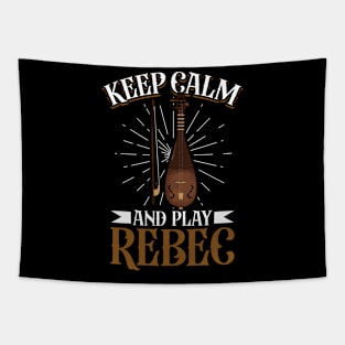 Keep Calm and play Rebec Tapestry