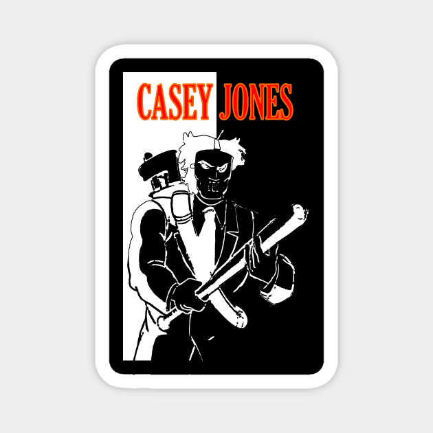 Casey Jones B&W Magnet by The Cowabunga Kidd 